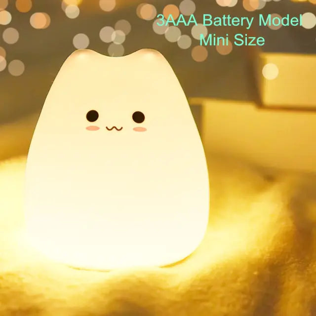 Cute Kawaii Cat Kid's Night Light