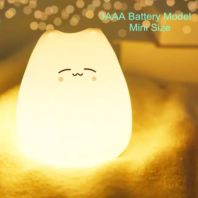 Cute Kawaii Cat Kid's Night Light
